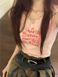 เสื้อกั๊กแขนกุดสีชมพูหวานสำหรับเด็กผู้หญิง เสื้อคลุมฤดูร้อนแบบเปิดหลัง ดีไซน์ตัดเย็บแบบมีช่องว่าง เสื้อสั้นทรงเข้ารูป แฟชั่นสำหรับผู้หญิง