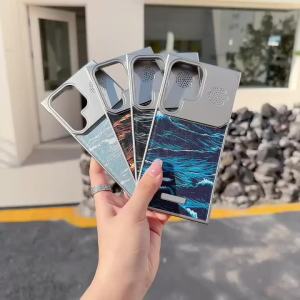 Sea Wave Pattern Frameless Magnetic Case for Samsung Galaxy S26 S25 S24 S23 S22 Ultra A57 A56 A55 for Magsafe Hard Phone Cover