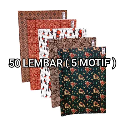 1 Pak Kertas Kado Sidu Glossy Motif Isi 50 Lembar