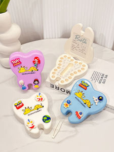 Childrens Tooth Storage Box Tooth Fairy Box Cute Cartoon Boy Girl Teeth Box Dental Development Tracker Tooth Collecting Box