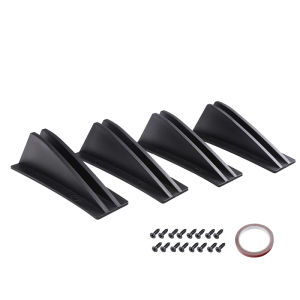 4 Cái Đa Năng Ô Tô Xe Phía Sau Cản Xe Lip Spoiler Chống Va Chạm Bảo Vệ Cơ Thể Bộ Chia Cho Bề Mặt Cong Sợi Carbon Đen