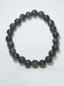a货玉 黑乌鸡翡翠水晶手串 grade a natural black wuji jadeite jade crystal bracelet 8mm with cert