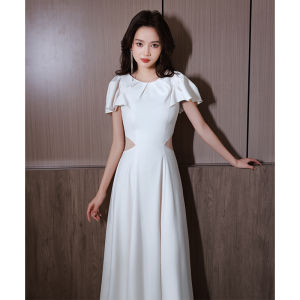 ALIANLI | Elegant Luxurious Evening Gown Champagne