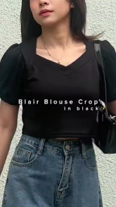 (COD) OH Fashion Blair Blouse Crop Wanita #2911