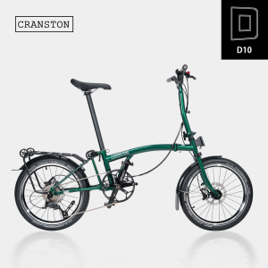 CRANSTON | Postal Green Lightweight Portable Retro 3-Fold Disc Brake Bicycle 20 Inch