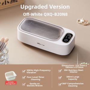 [China Plug Without Adapter] Bear | Ultrasonic Cleaning Machine For Eyeglasses Watches Jewelry