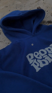 UNDEAD | HOODIE BOXY OVERSIZE | PEOPLE HITAM BIRU