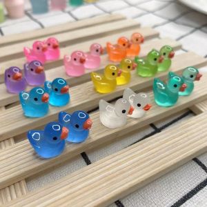 Adorable Glowing Resin Duckling Ornaments Colorful DIY Large Duckling Small Yellow Duck Childrens Favorite Fresh Outlined