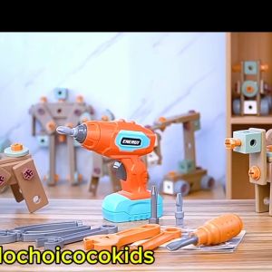 Đồ Chơi Lắp Ráp Bộ Dụng Cụ Kỹ Thuật cơ khí Cho Bé Đồ Chơi Máy Khoan Điện Bằng Nhựa Cờ Lê Búa Ốc Vít