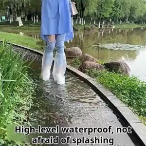 Disposable rain shoes shoe covers rainy day waterproof non-slip transparent plastic outdoor thickened wear-resistant雨鞋鞋套