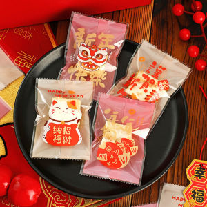 ถุงบรรจุขนมเกล็ดหิมะสุขสันต์วันปีใหม่ถุงคุกกี้อบคุกกี้ถุงปิดผนึกเครื่องทำขนมอบกระดาษตังเมใช้ในครัวเรือน