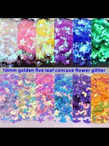 300pcs/Pack 10mm Concave Plum Flower Sequins Christmas Decoration Crafts Paillettes DIY Ornament Sewing Lentejuelas Accessories