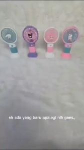Kipas Angin Genggam Portabel Karakter Sanr10 Ada Standing Tatakan Buat HP Mini Fan