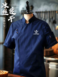 Ice Silk Quick Dry Short Sleeve Chef Uniform Thin Model for Western And Chinese Restaurants High End Dining Hall Culinary Workwear