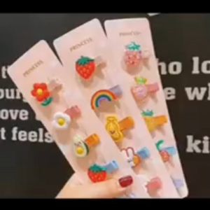 [MY Ready Stock] 5pcs Cute Kids Hair Accessories Set / Girls/Children/Kids Soft Rubber Hairpins/Hairclips