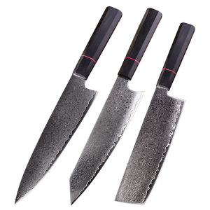 professional Japanese kitchen knife Set VG10 Core Damascus steel 67-layer chefs multi-purpose knives G10 Handle Cooking Tools