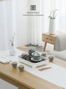 mornenjoy | High Temperature White Porcelain Tea Set