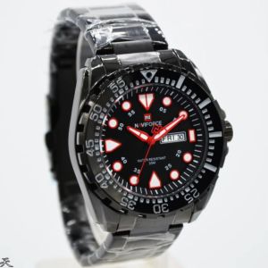 Jam tangan Pria Naviforce 9105M tali rantai analog tanggal hari aktif original