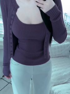 VKSOD | Korean Style Womens Fashion Inner Wear Tank Top And Cardigan Two-Piece Set Casual Autumn Outfit Spicy Girl Elegant Atmosphere