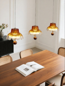 FANCY LAMP CLUB | French Retro Triple-Head Eye-Protection Dining Room Chandelier