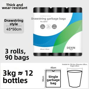 deli | Thickened Handheld Drawstring Garbage Bags Kitchen Use