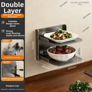 LSUFU | Wall-Mounted Foldable Multi-Function Kitchen Rack
