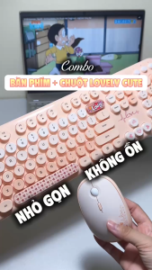 Bàn phím chuột không dây Wireless 2.4G hồng dễ thương MOFII Zero Bunny Cute Lovely Hello Bear Baby Bear Geezer M3