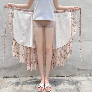 Floral Chiffon Beach Wrap Skirt Slim Sun-Protective