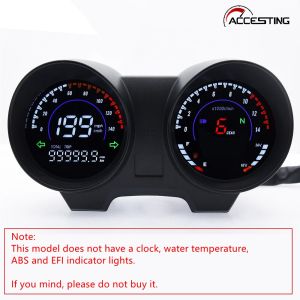 [ไม่มีอุณหภูมิของน้ำ] อัปเกรดมาตรวัดความเร็วมิเตอร์วัดรอบต่อนาทีรถจักรยานยนต์แดชบอร์ดดิจิตอล LED สำหรับ Fan150 CG150ฮอนด้า150