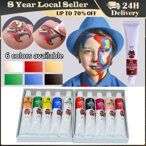 ❤️【Same Day Delivery】【6 Color】Maries Theatrical Face Oil Painting Color Makeup Pigment 10 Colors 21ML Peking/Beijing/Cantonese Opera Drama/Prom Painting LZC-Face-Paint