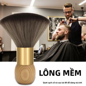Bàn Chải Làm Sạch Tóc Chất Lượng Salon - Bàn Chải Mềm Có Tay Cầm Bằng Gỗ Dụng Cụ Cắt Tóc Chống Tĩnh Điện Để Tạo Kiểu Tóc Tại Nhà