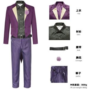 Complete Set Purple Cosplay Costume for Halloween as the Joker from Mortal Kombat 11 by McFarlane Frontline Cosplay Womens Wear