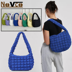 Novco Quilted Tote Bag for Women Puffer Bag Tote  Bag Lightweight Puffy Tote Bag Quilted Padding Shoulder Bag Cute Purse Crossbody Bag Bubble Bag
