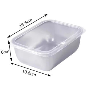 Stainless Steel Food Storage Container with Lid - Airtight Fresh-Keep Box for Fridge | Small Thickened Kitchen Organizer