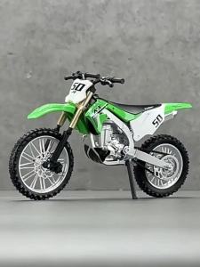 โมเดลของเล่นมอเตอร์ไซค์ Kawasaki KX450 ขนาด 1:12 โลหะผสมดีไซค์ ยางยางดูดซับแรงกระแทก มอเตอร์ไซค์ขนาดเล็กของขวัญของเล่นสำหรับเด็ก