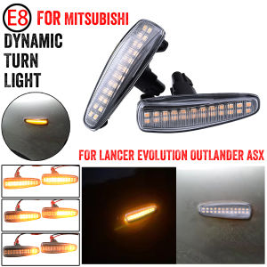 LED Side Fender Dynamic Turn Signal Light Marker Lamp For Mitsubishi Lancer Evolution Evo X Outlander Sport RVR ASX Mirage 2014+