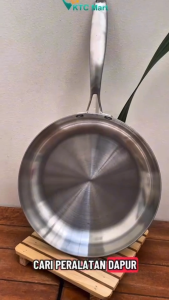 OBLEROME Frypan Stainless Steel SUS 304 Anti Karat Wajan Goreng Murah Tahan Karat Kokoh Tahan Lama