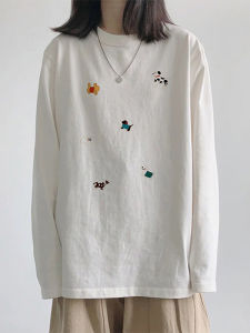 Spring New Long Sleeve Loose Cartoon Print T-Shirt