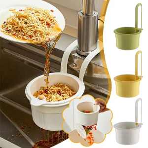 Kitchen Sink Water Filter Strainer Detachable Drain Basket Multifunctional Basket Fruit Vegetable Drainer Rack Home Trash Filter