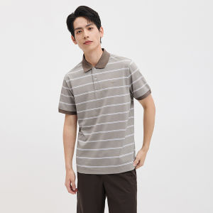 Septwolves Short Sleeve Polo Shirt Striped Half Sleeve T-Shirt Mens Business Casual Cotton Polyester Blend Summer New Arrival