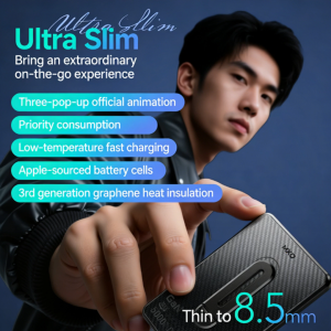 SG[In Stock] Smart color screen ultra-thin portable power bank Mobile phones / watches / headphones can all be charged