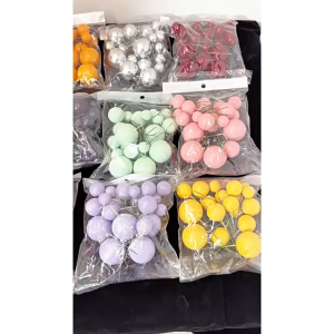 40PCS Cake Topper Balls Mixed Size Foam Ball DIY Bouquet Birthday Wedding Party Decoration