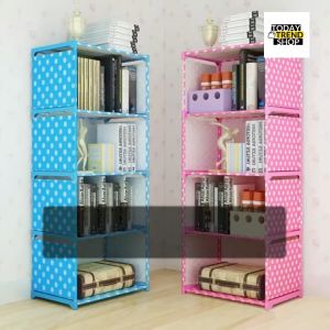 Rak Serbaguna 5 Susun Bermotif Rak Buku Portable Rak Multifungsi Tempat Penyimpanan Serbaguna