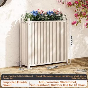 XiMei WoodWork | Outdoor Rectangular Planter Barrier