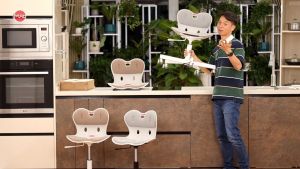 [Ghế Roichen WOW] Ghế chỉnh dáng ngồi đúng có chân xoay Roichen - WOW Hàn Quốc. Ghế nâu chân đen