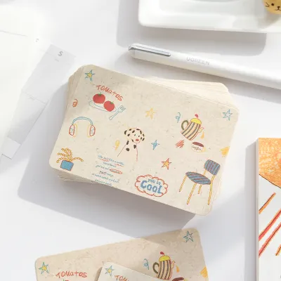 50 Lá Thư Viết Tay Hình Chú Chó Sọc Hoạt Hình Greeting Mini Postcard Nhớ Lại Ghi Chú Greeting Card Chữ Viết Thủ Công
