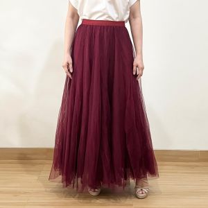 ●ECLAIRE● 003 Rok Panjang Maksi Tulle Tutu Polos Basic Feminim Kasual Girly Mode Modis Classy Elegant Cantik Import gxii