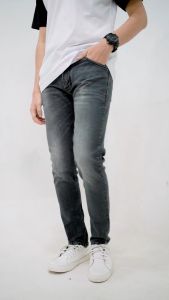 Otsky X Cavier Celana Jeans Pria Washing Dark Grey Stretch X WDG01 Slim fit