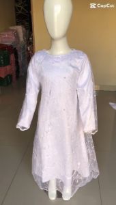gamis anak model terbaru 2023 Syari Full tile mutiara 3-11tahun / gamis anak perempuan