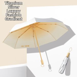 Sun Umbrella UV Protection  Sunscreen Small Fresh Gradient Color